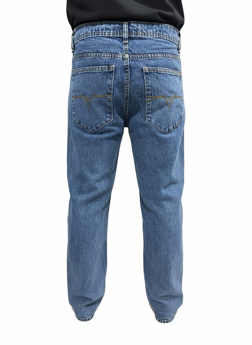 Premuim Acid wash Baggy Denim Blue