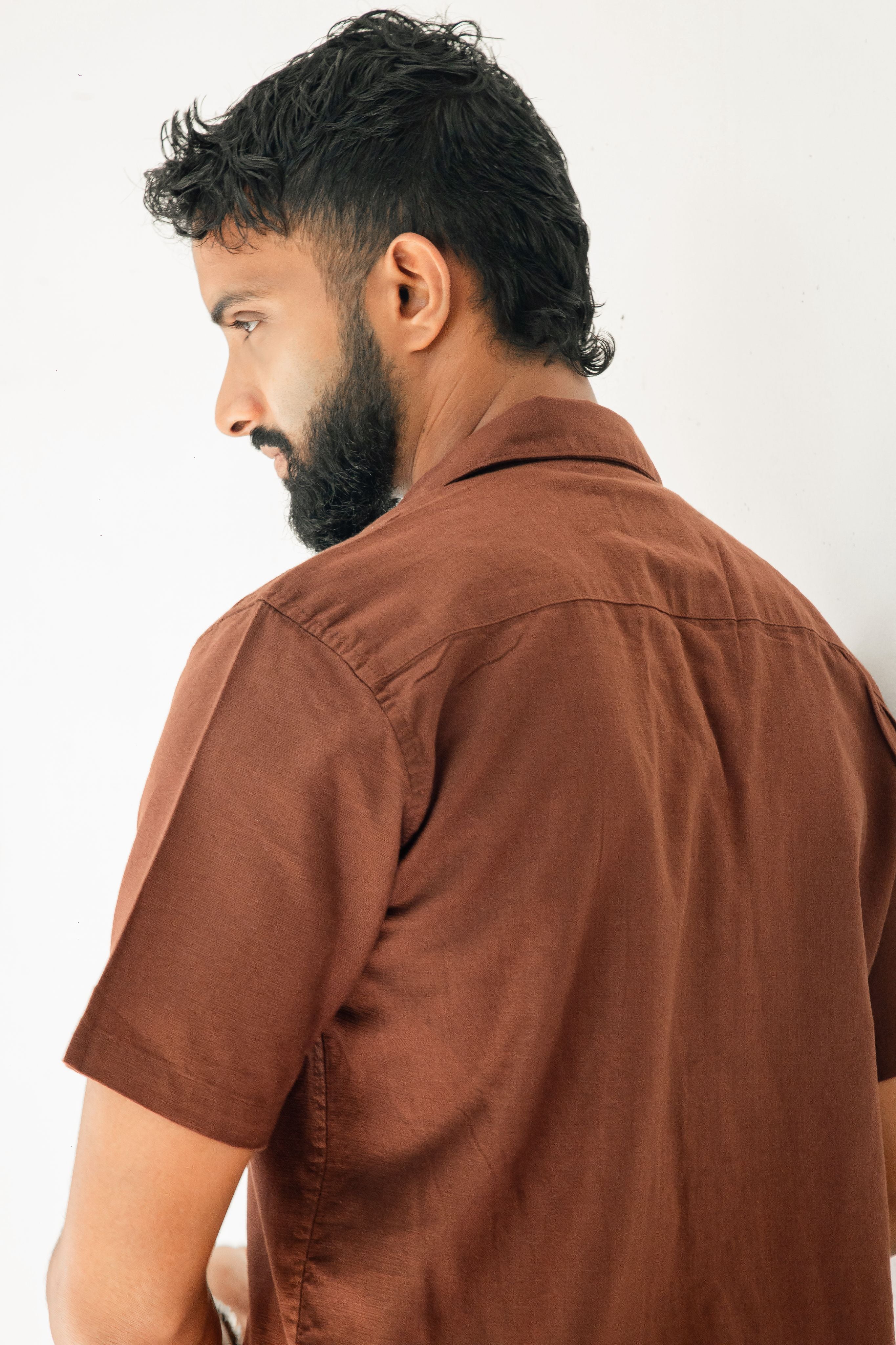 Chestnut brown Premium Linen Shirt Regular fit
