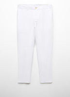 Linen Pant Regular Fit White Mid Range