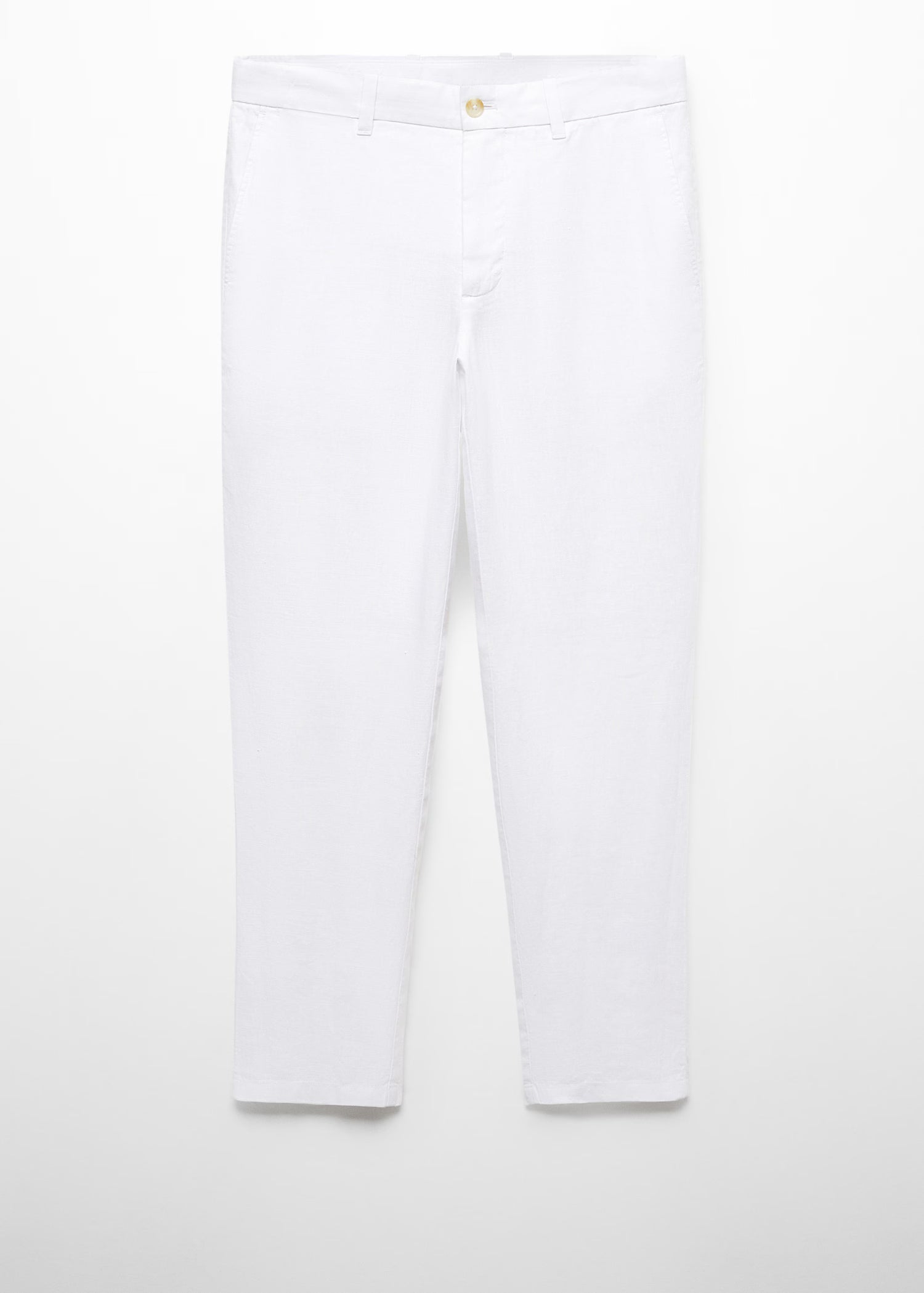 Linen Pant Regular Fit White Mid Range