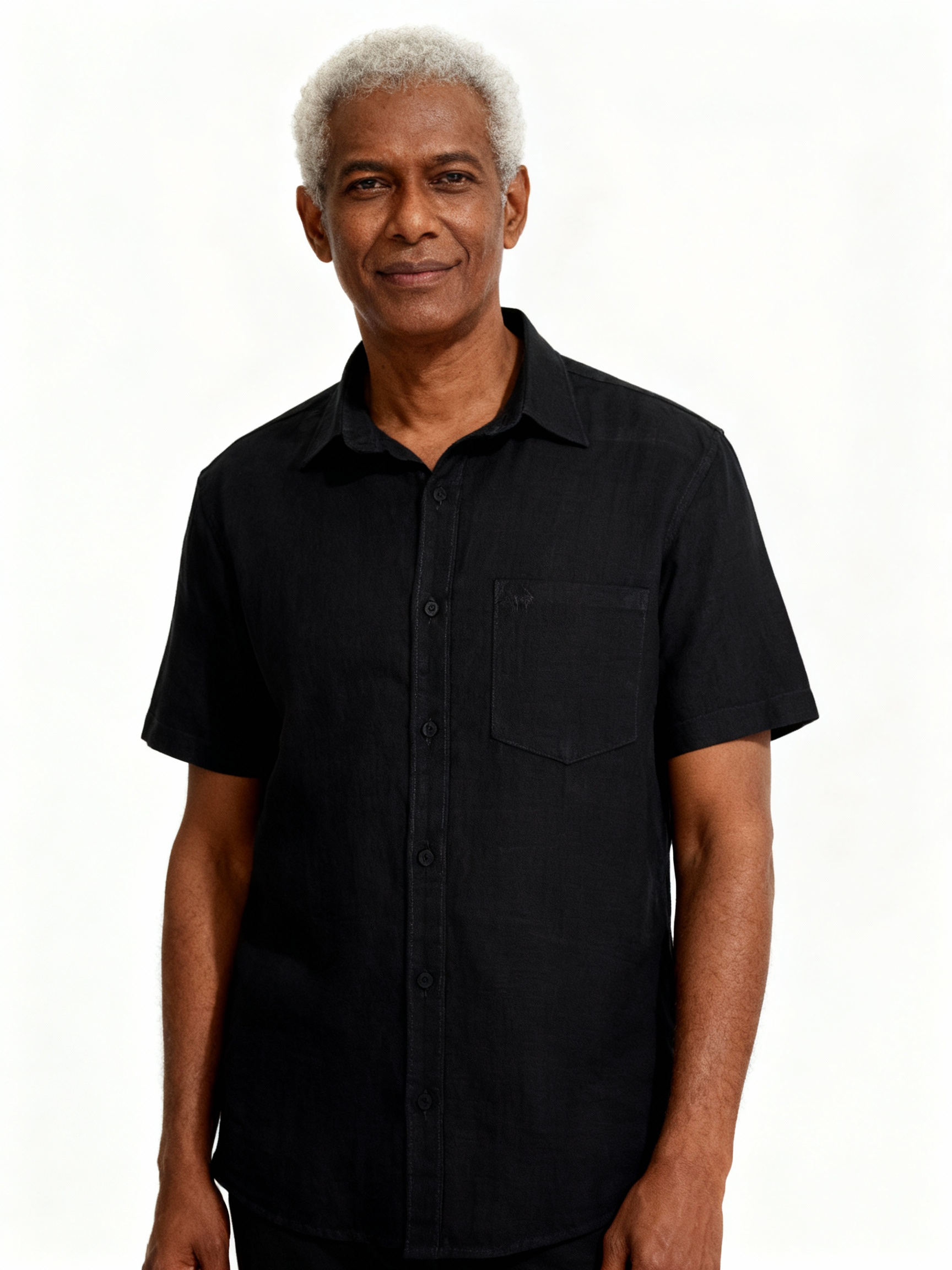 Premium Linen Regular fit Shirt Black