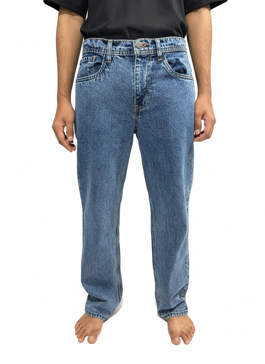 Premuim Acid wash Baggy Denim Blue