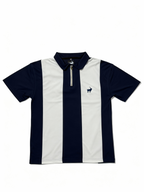 Striped Short Sleeve Polo Oversized Fit Soft Stretch