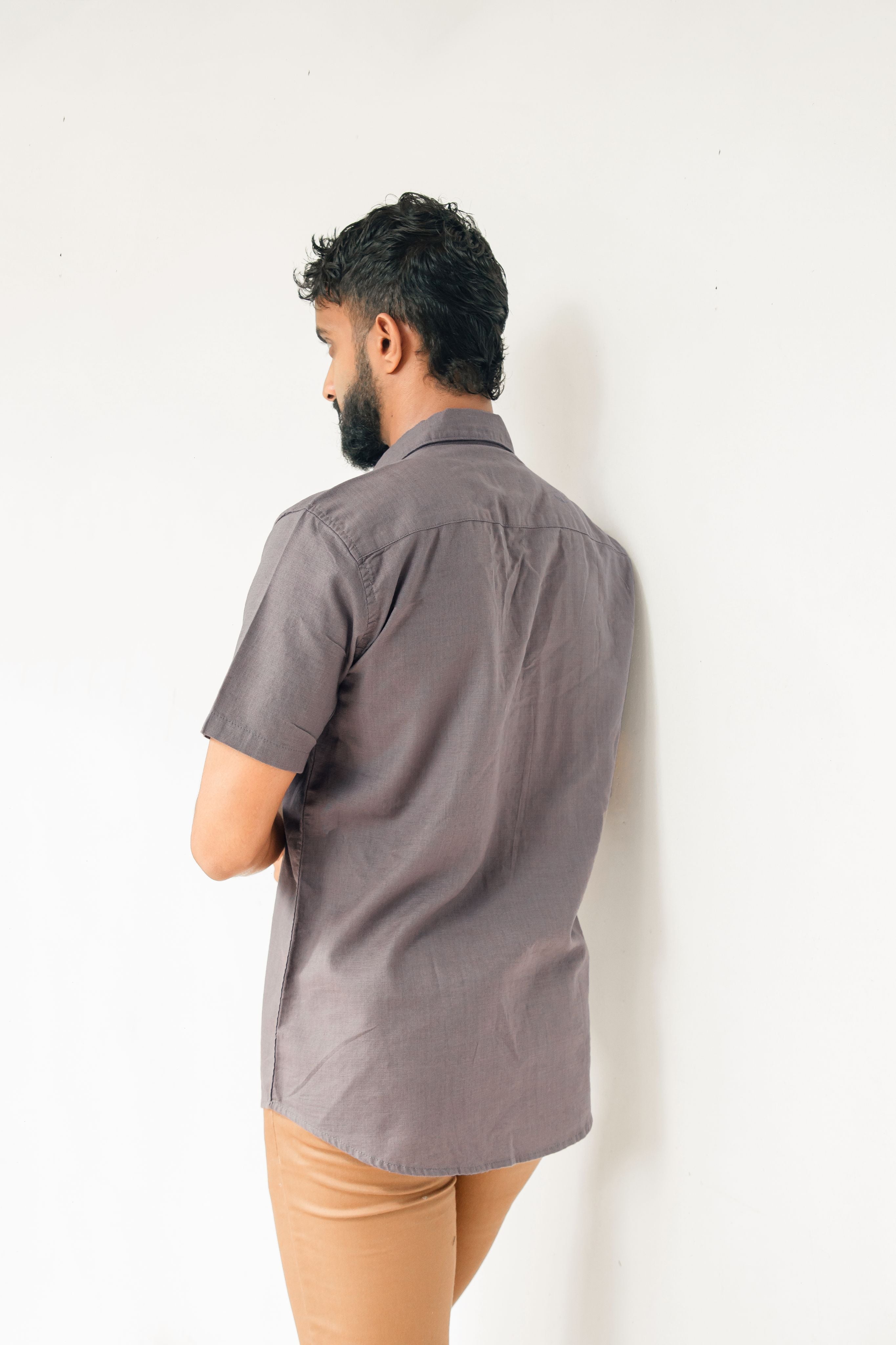 Dove Grey Premium Linen Shirt Regular fit