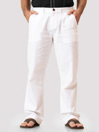 Linen Pant Regular Fit White Mid Range