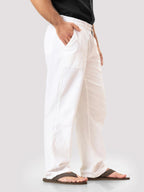 Linen Pant Regular Fit White Mid Range