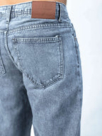 Premium Acid wash Big Fold Denim Light Blue