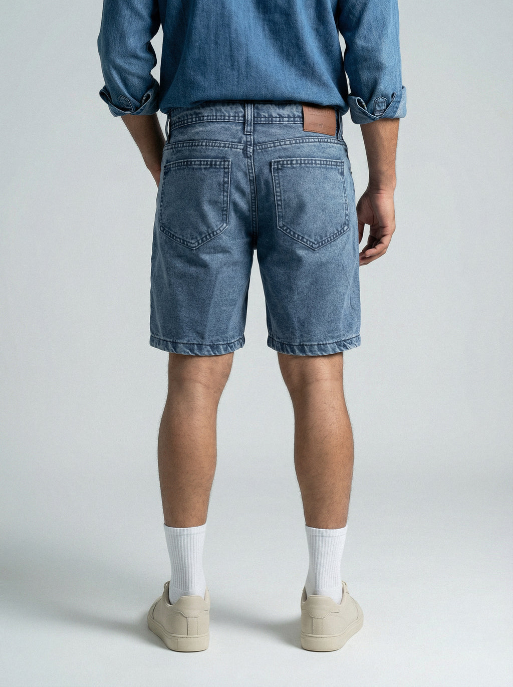 Premium Acid Wash Blue Denim Short