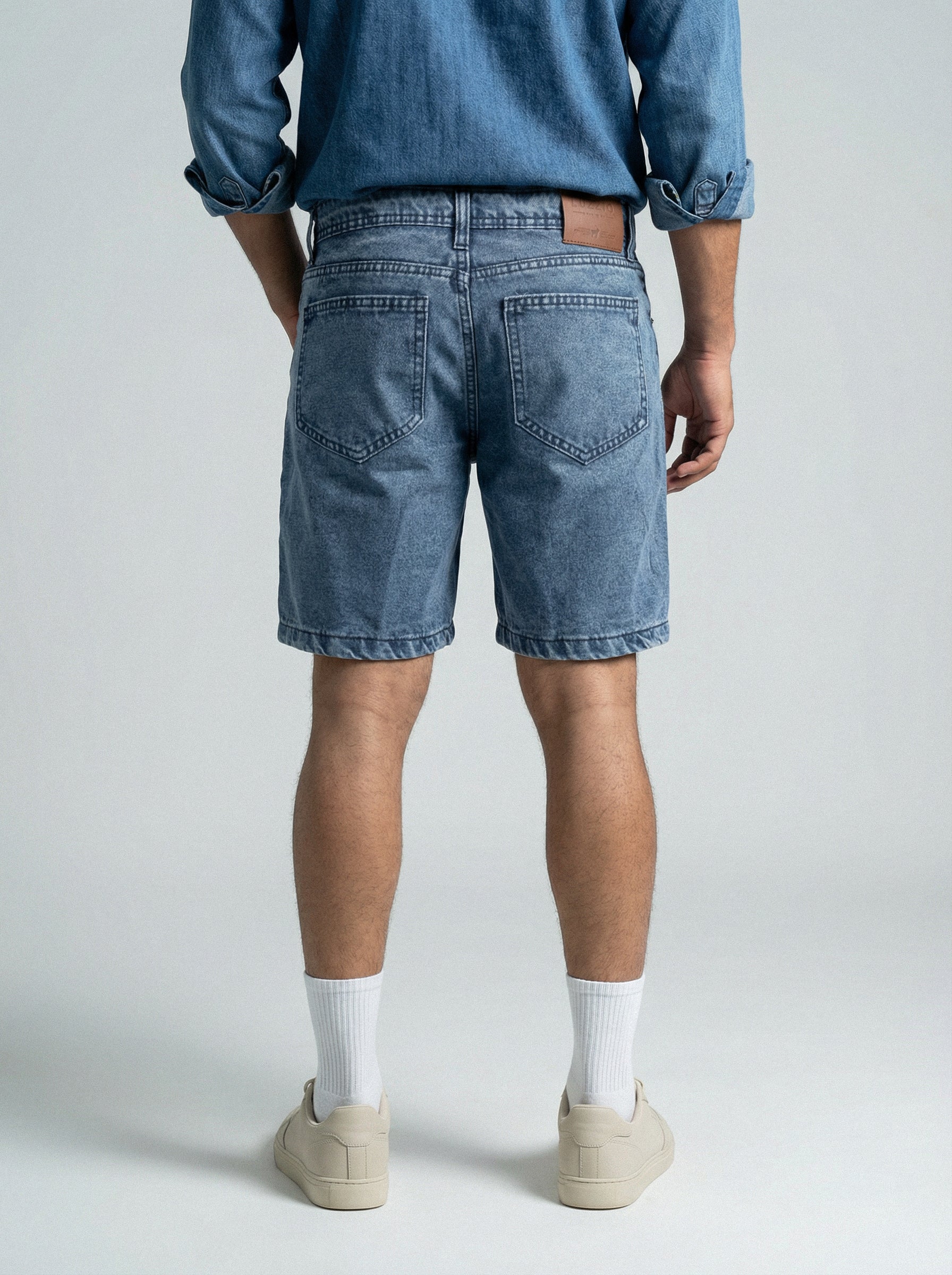 Premium Acid Wash Blue Denim Short