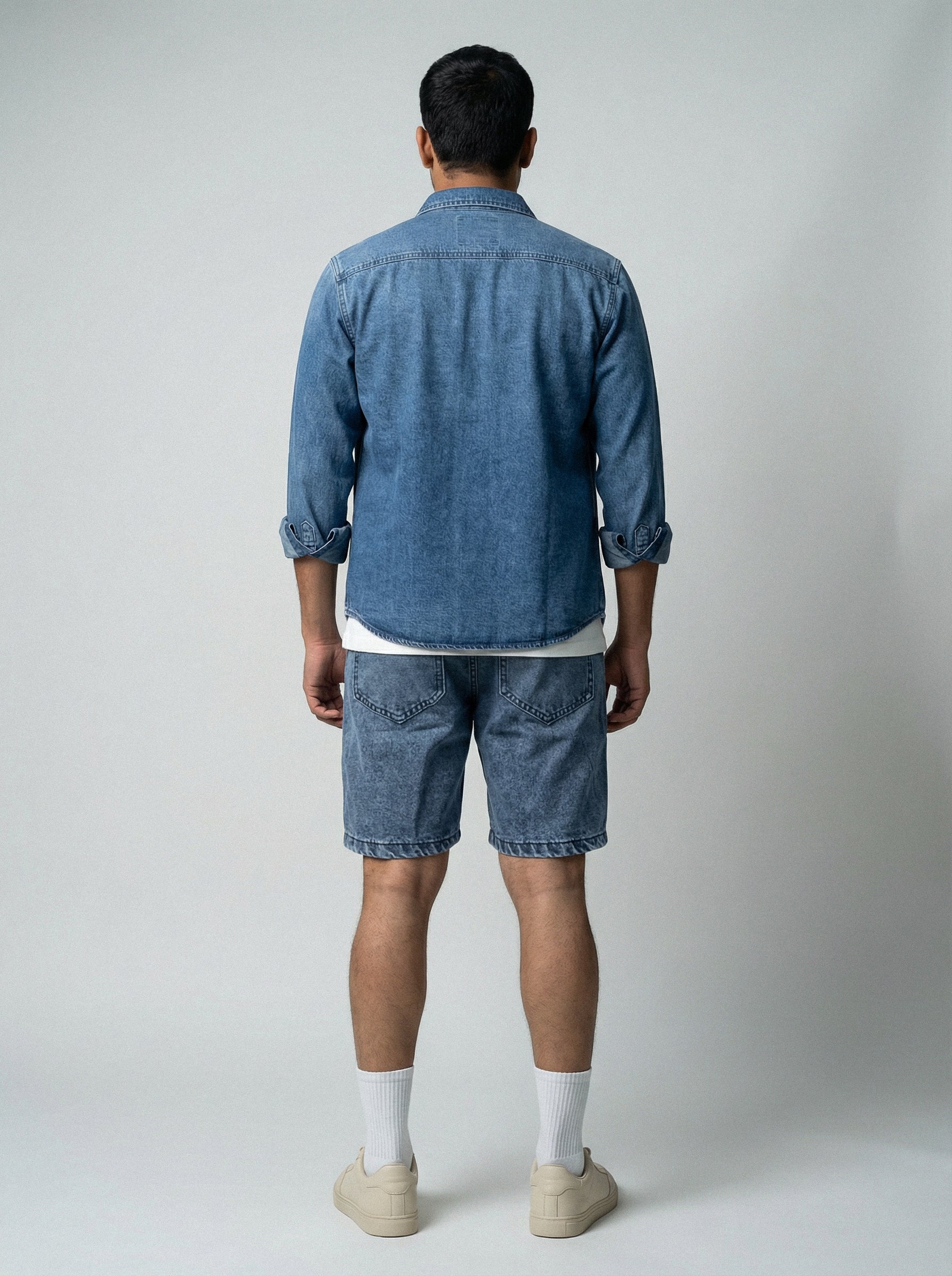 Premium Acid Wash Blue Denim Short