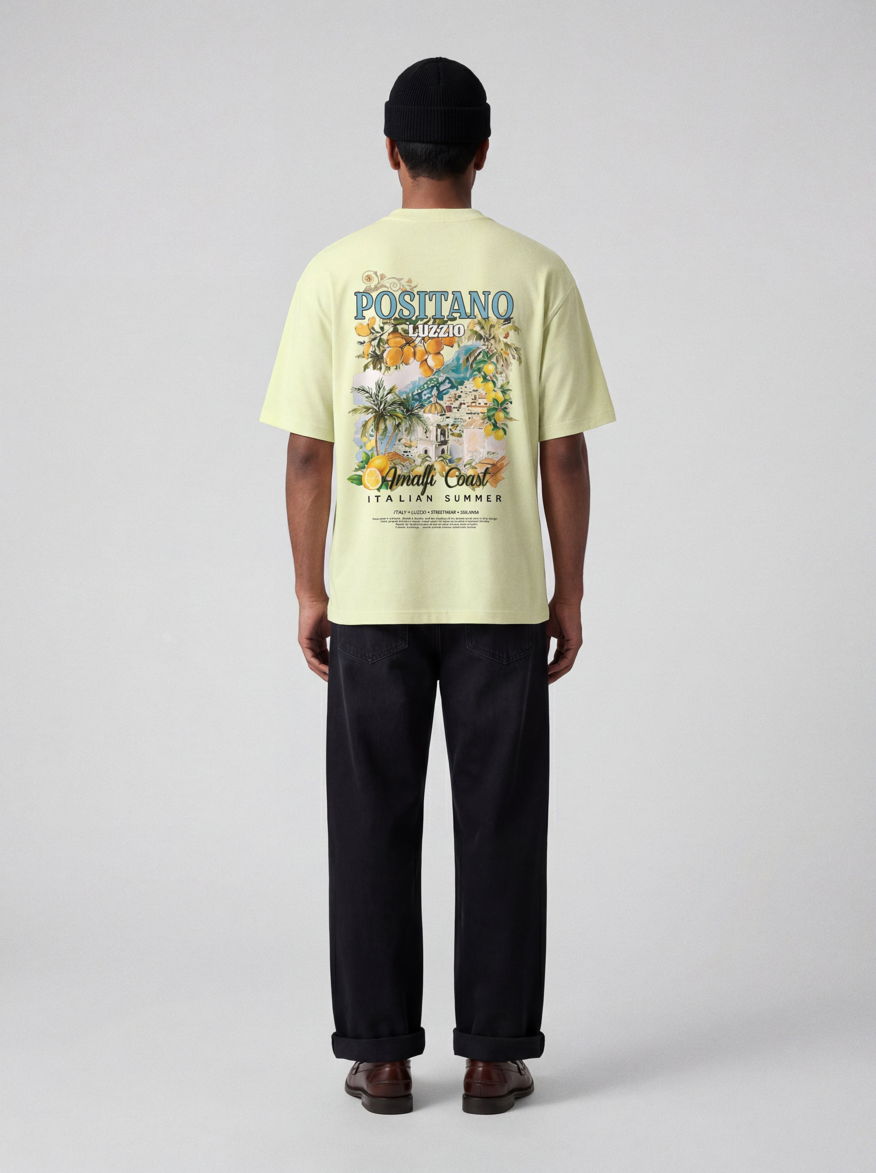 Positano Italian Paradise Yellow Oversized T-shirt