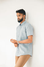 Light Blue Premium Linen Shirt Regular fit