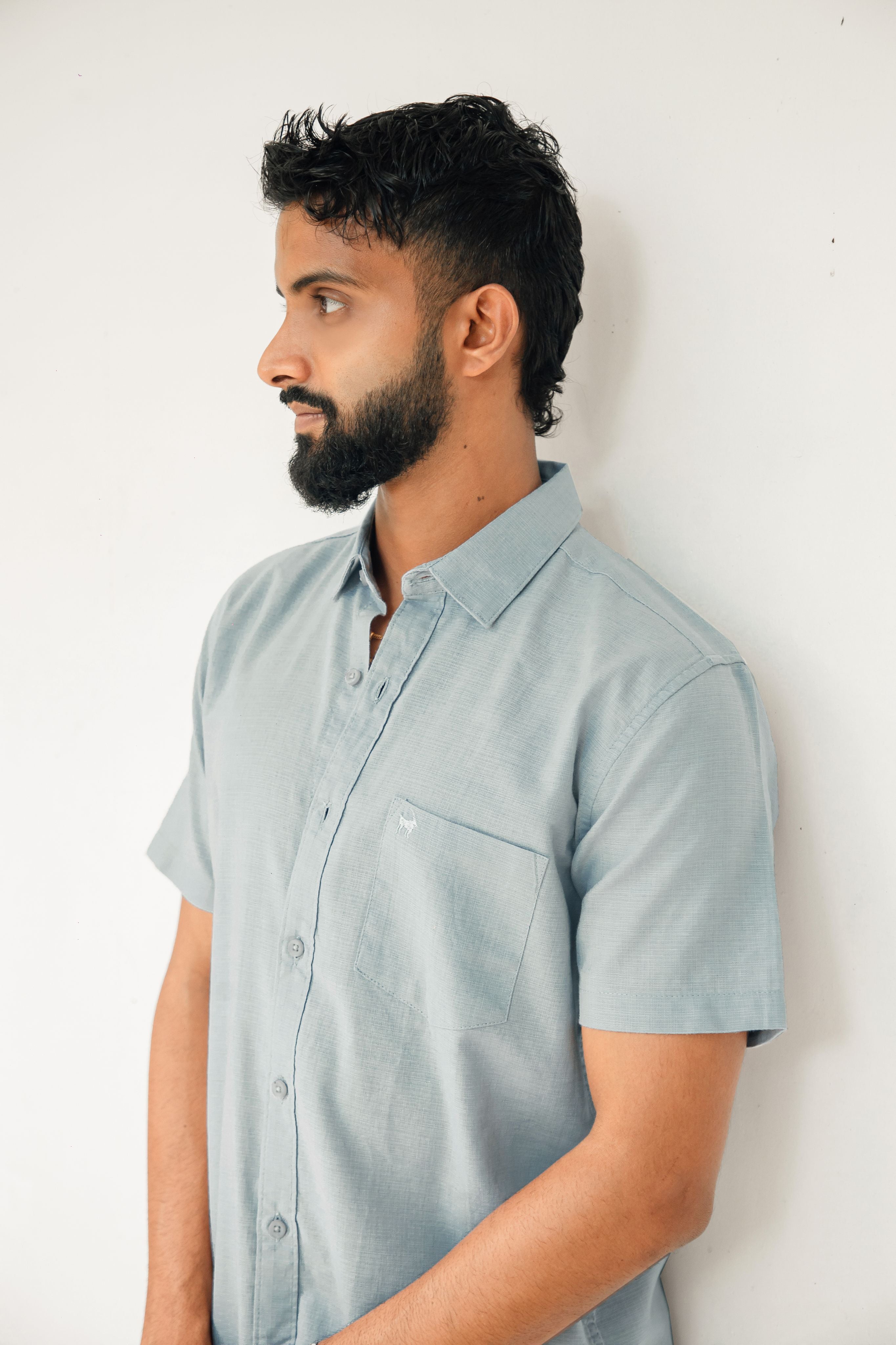 Light Blue Premium Linen Shirt Regular fit