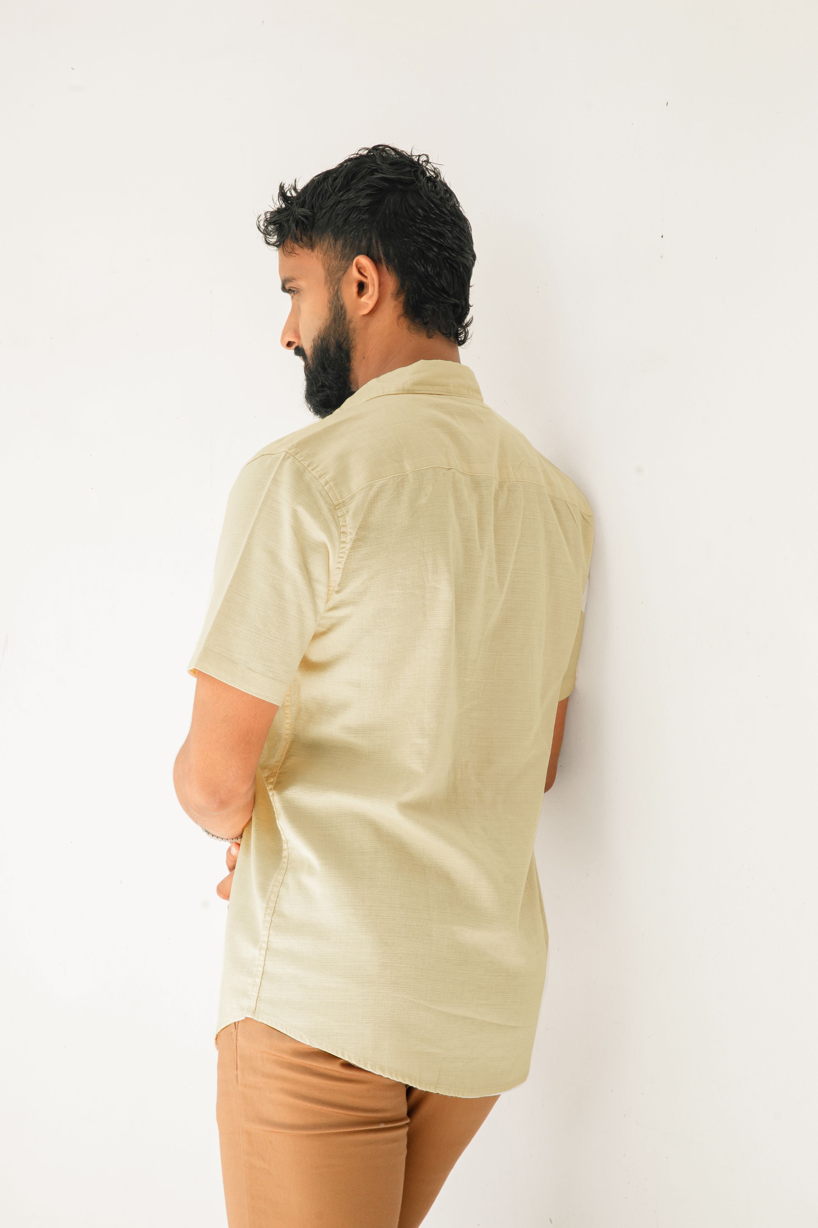 Light Yellow Premium Linen Shirt Regular fit