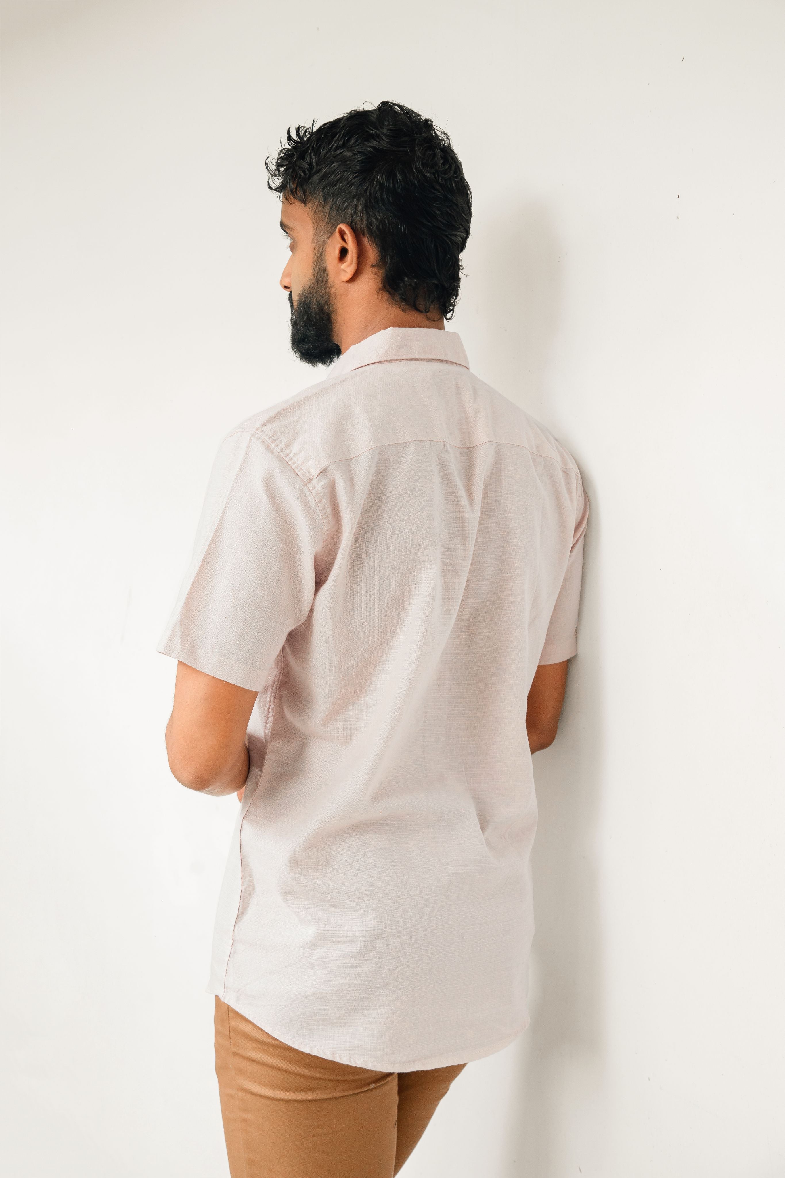 Misty Rose Premium Linen Shirt Regular fit