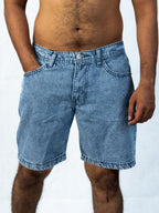 Premium Acid Wash Blue Denim Short
