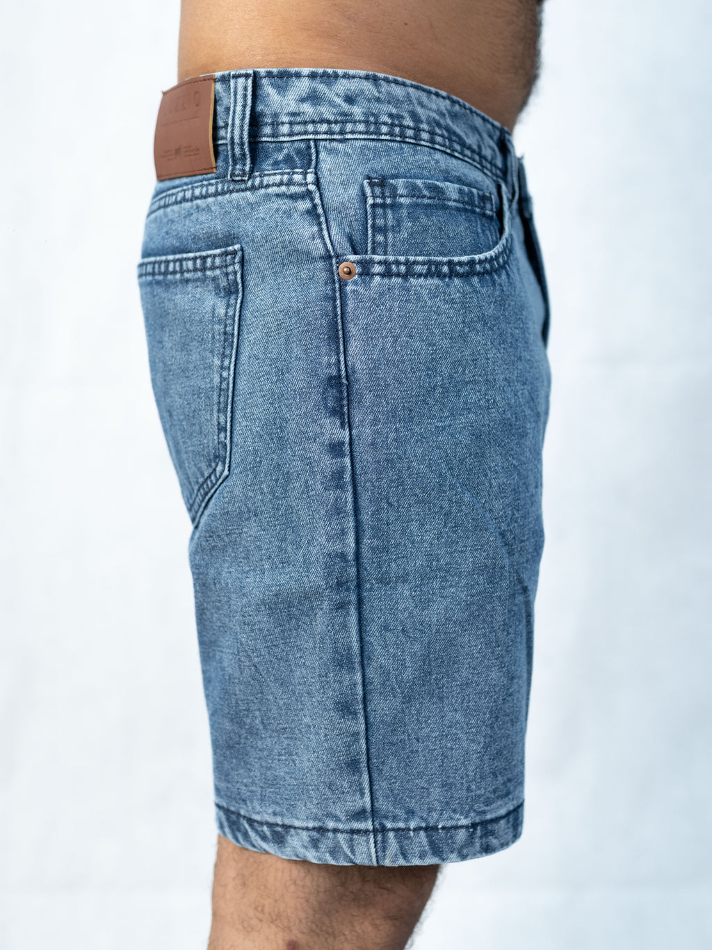 Premium Acid Wash Blue Denim Short