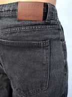 Premium Acid wash Big Fold Denim Black