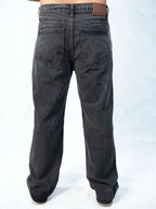 Premium Acid wash Big Fold Denim Black