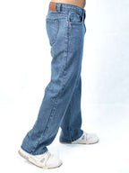 Premium Acid wash Big Fold Denim Blue