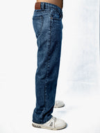 Premium Acid wash Big Fold Denim Blue