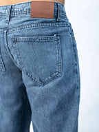 Premium Acid wash Big Fold Denim Blue