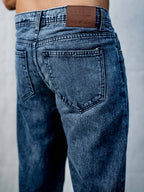 Premium Acid wash Big Fold Denim Blue