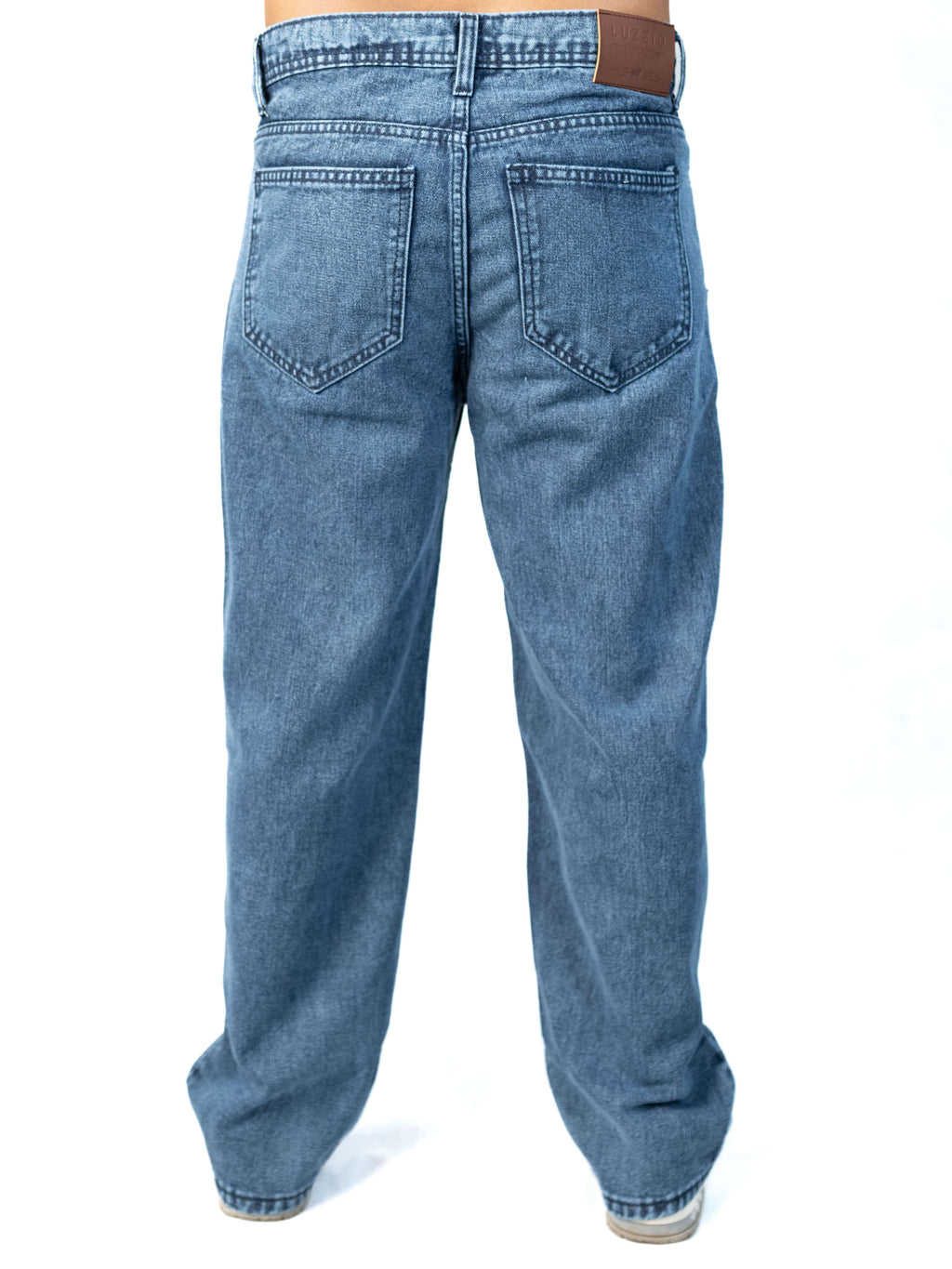 Premium Acid wash Big Fold Denim Blue