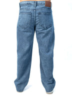 Premium Acid wash Big Fold Denim Blue