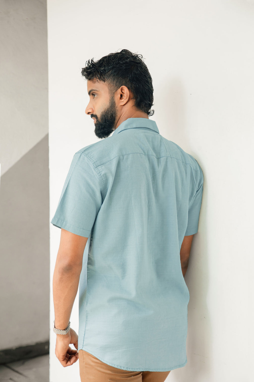 Powder Blue Premium Linen Shirt Regular fit