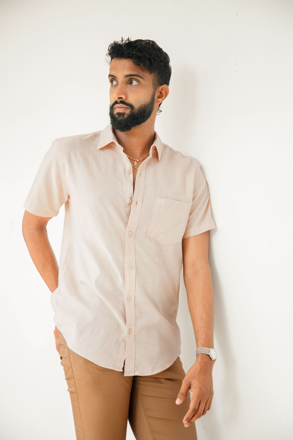 Sand Premium Linen Shirt Regular fit