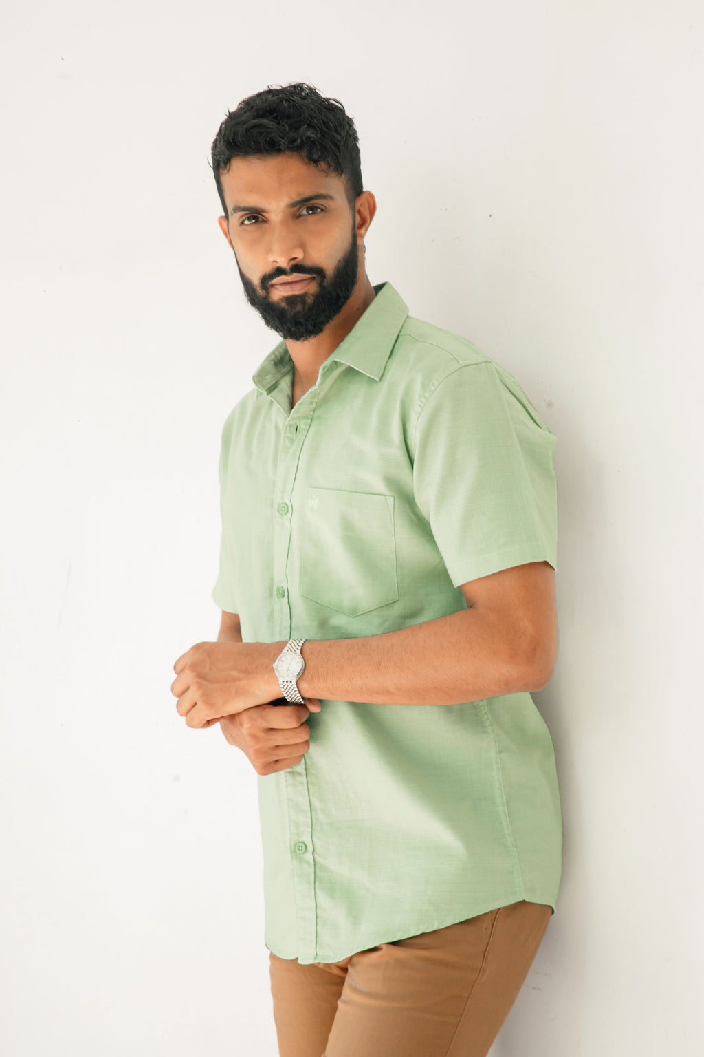 Sea Foam Premium Linen Shirt Regular fit