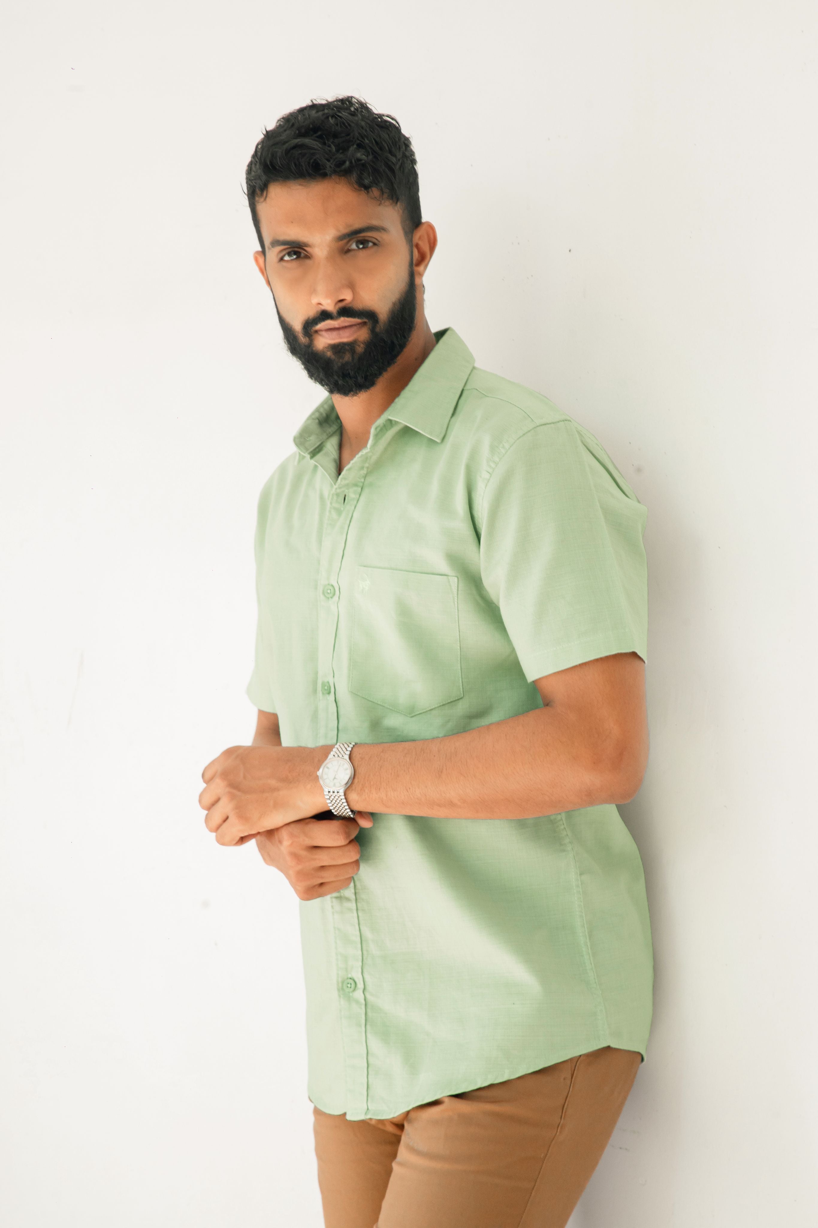 Sea Foam Premium Linen Shirt Regular fit