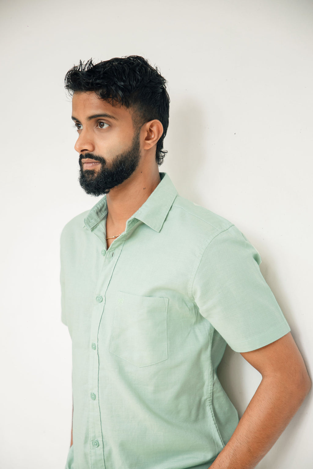 Teal Mist Premium Linen Shirt Regular fit