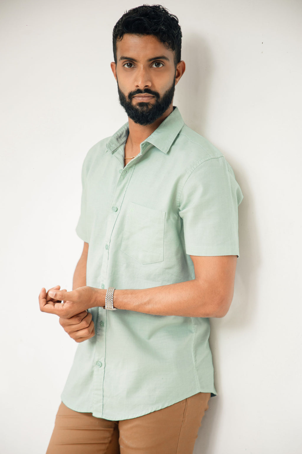 Teal Mist Premium Linen Shirt Regular fit