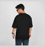 Basic Oversized Black And White Cotton T-Shirt