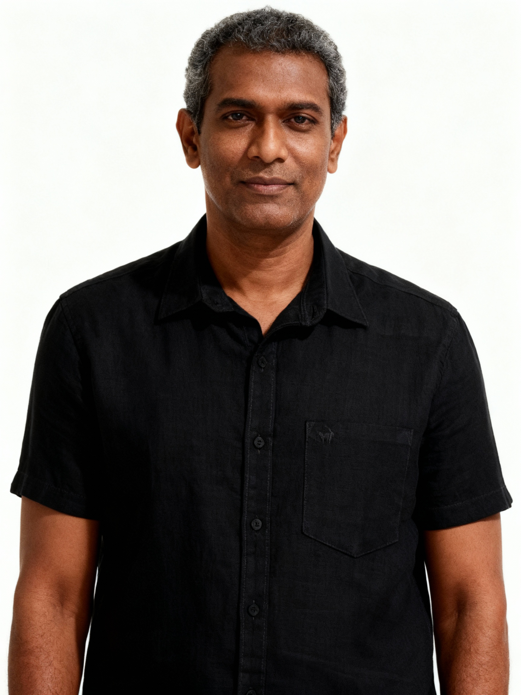 Premium Linen Regular fit Shirt Black