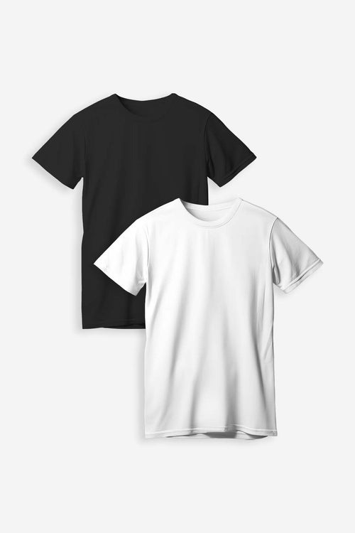 Black And White T-shirt Regular Budget Pack