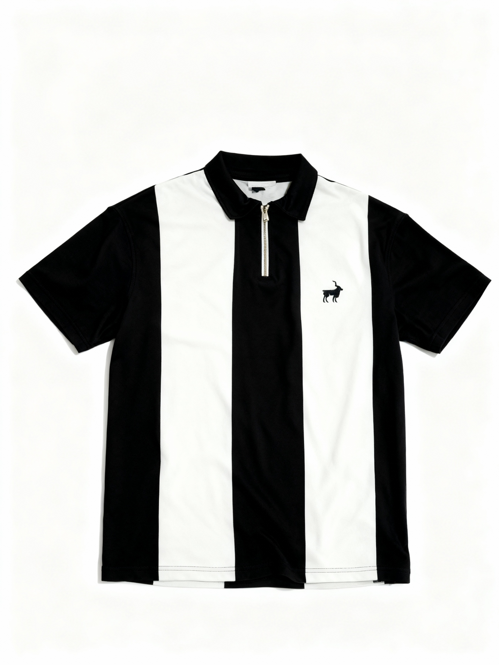 Striped Short Sleeve Polo Oversized Fit Soft Stretch