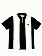 Striped Short Sleeve Polo Oversized Fit Soft Stretch