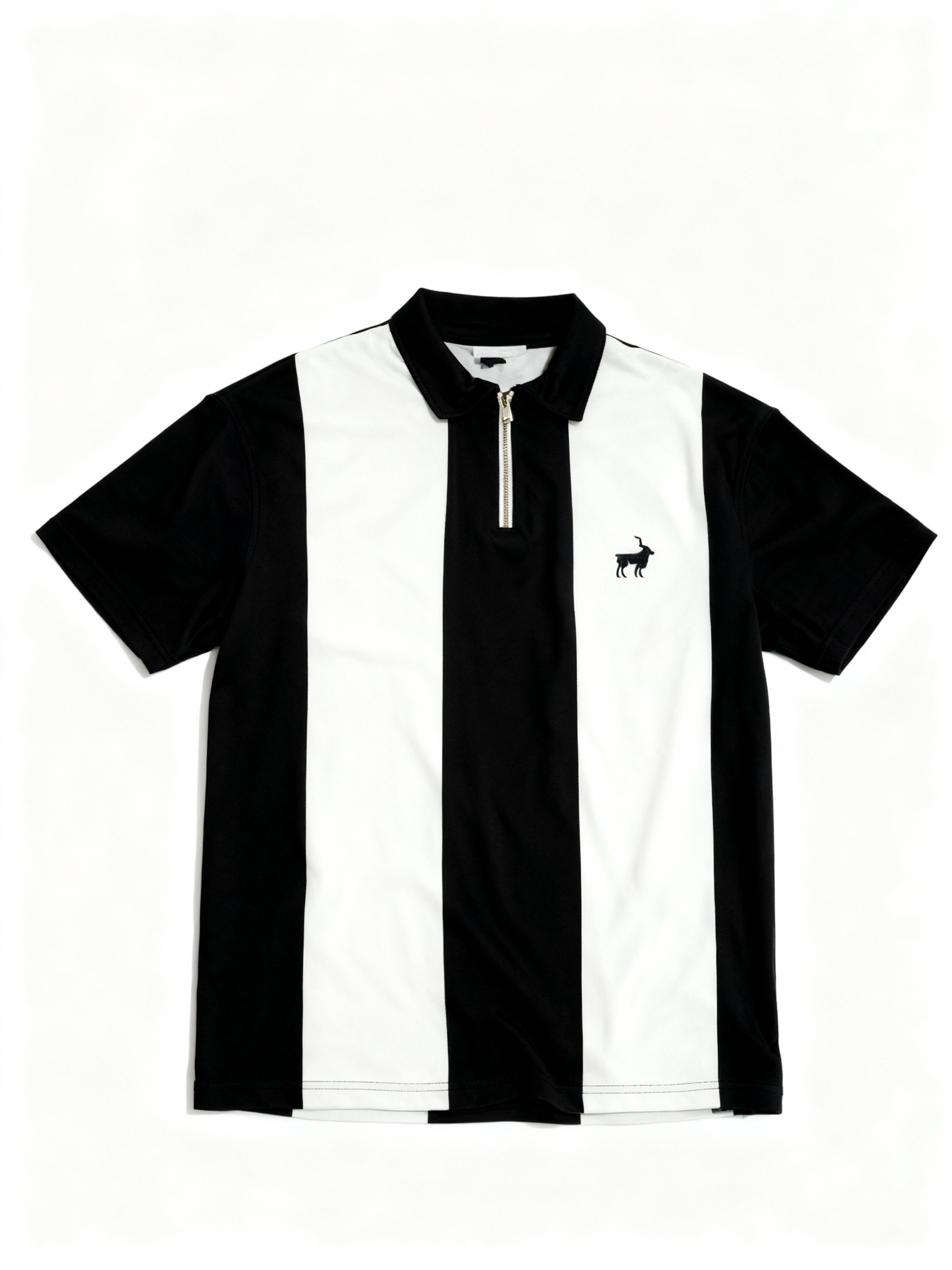 Striped Short Sleeve Polo Oversized Fit Soft Stretch