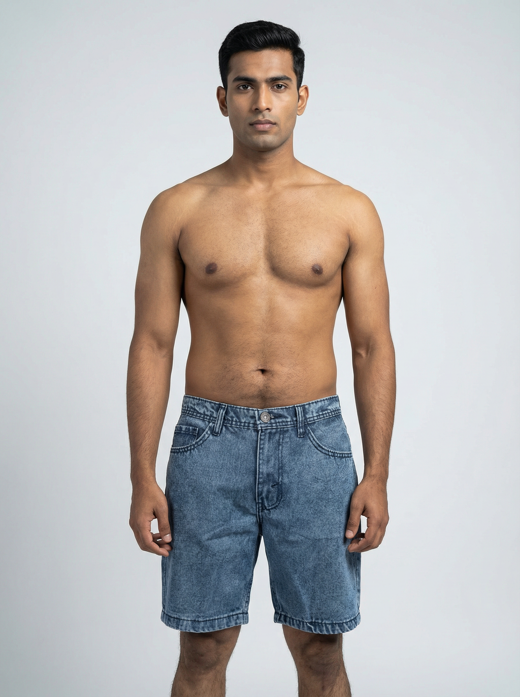 Premium Acid Wash Blue Denim Short