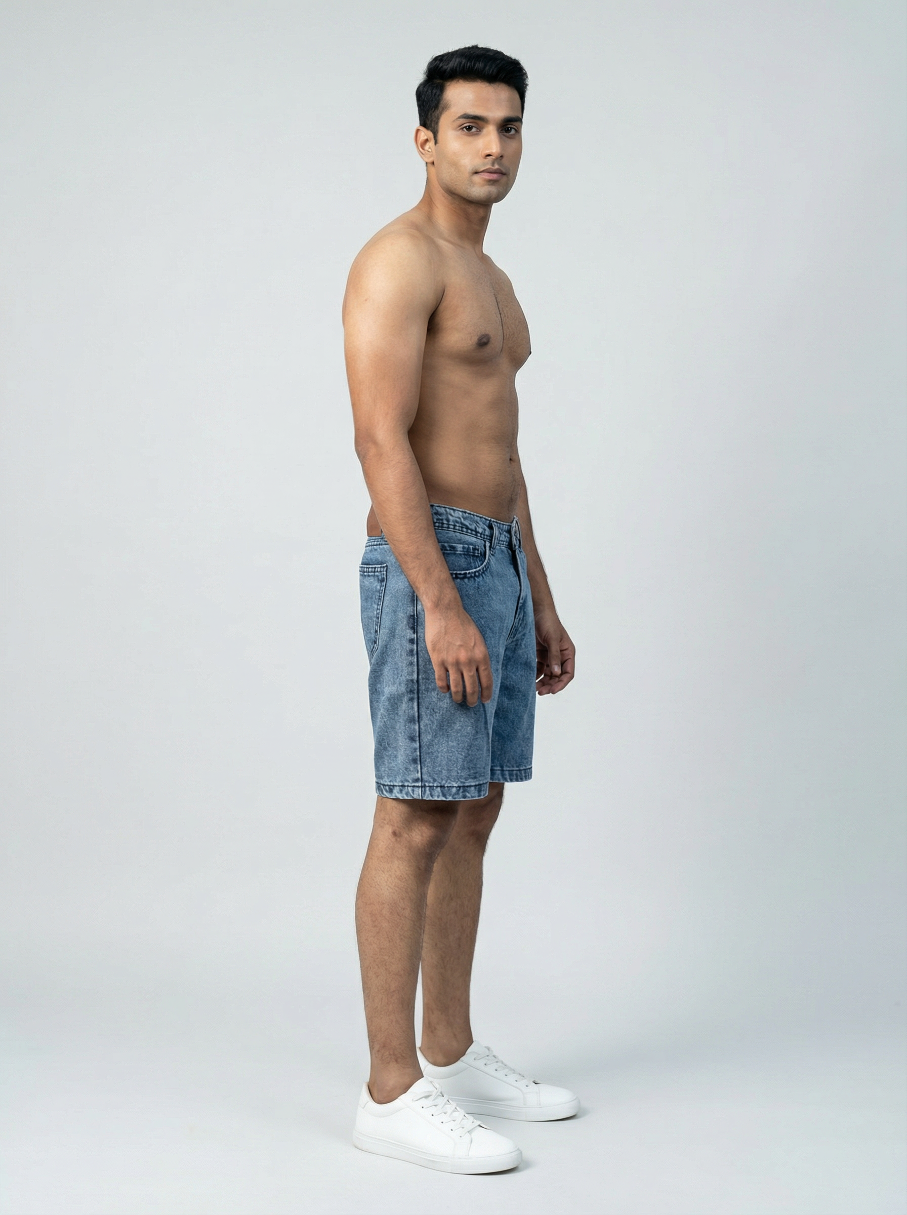 Premium Acid Wash Blue Denim Short