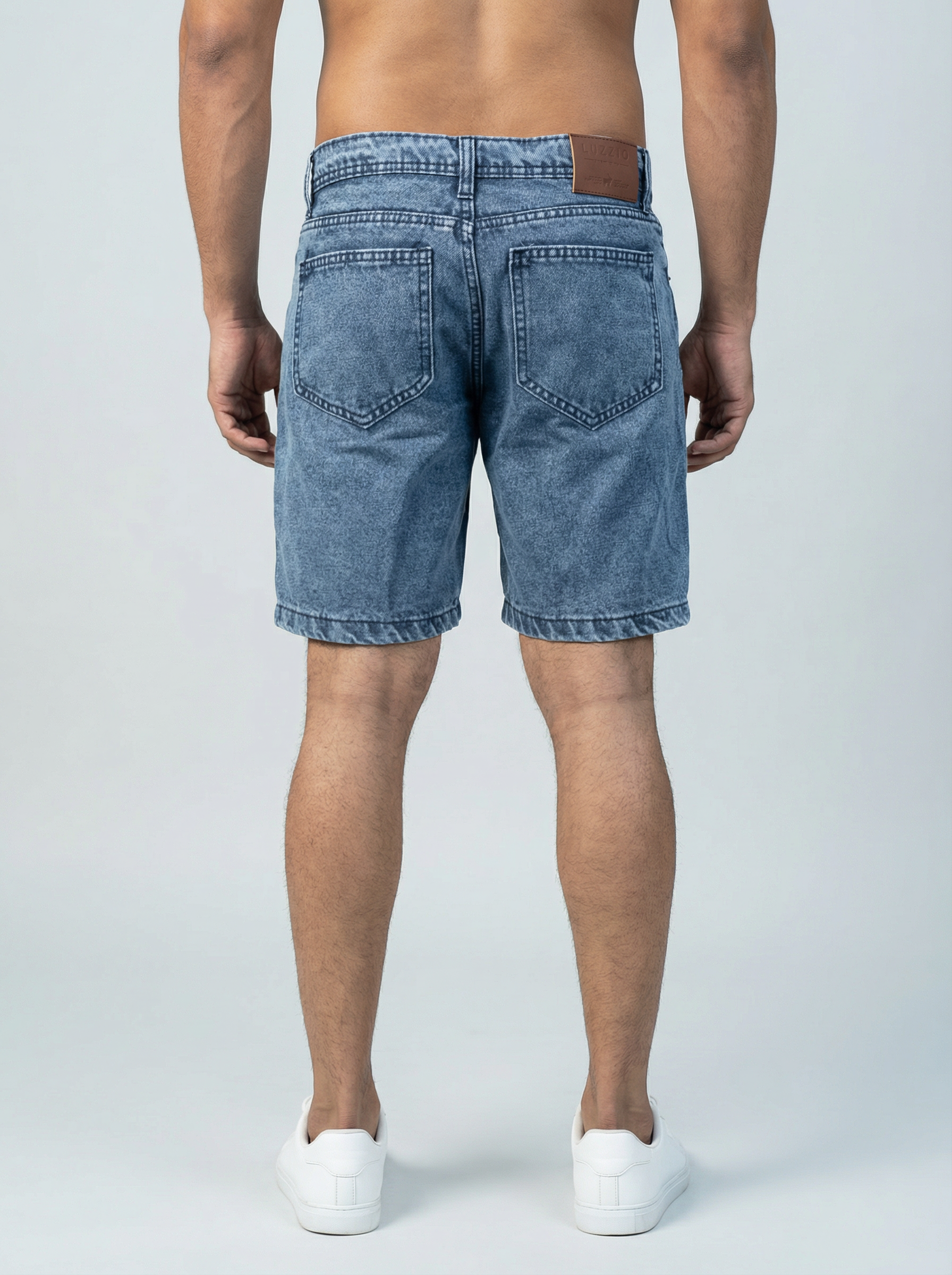 Premium Acid Wash Blue Denim Short