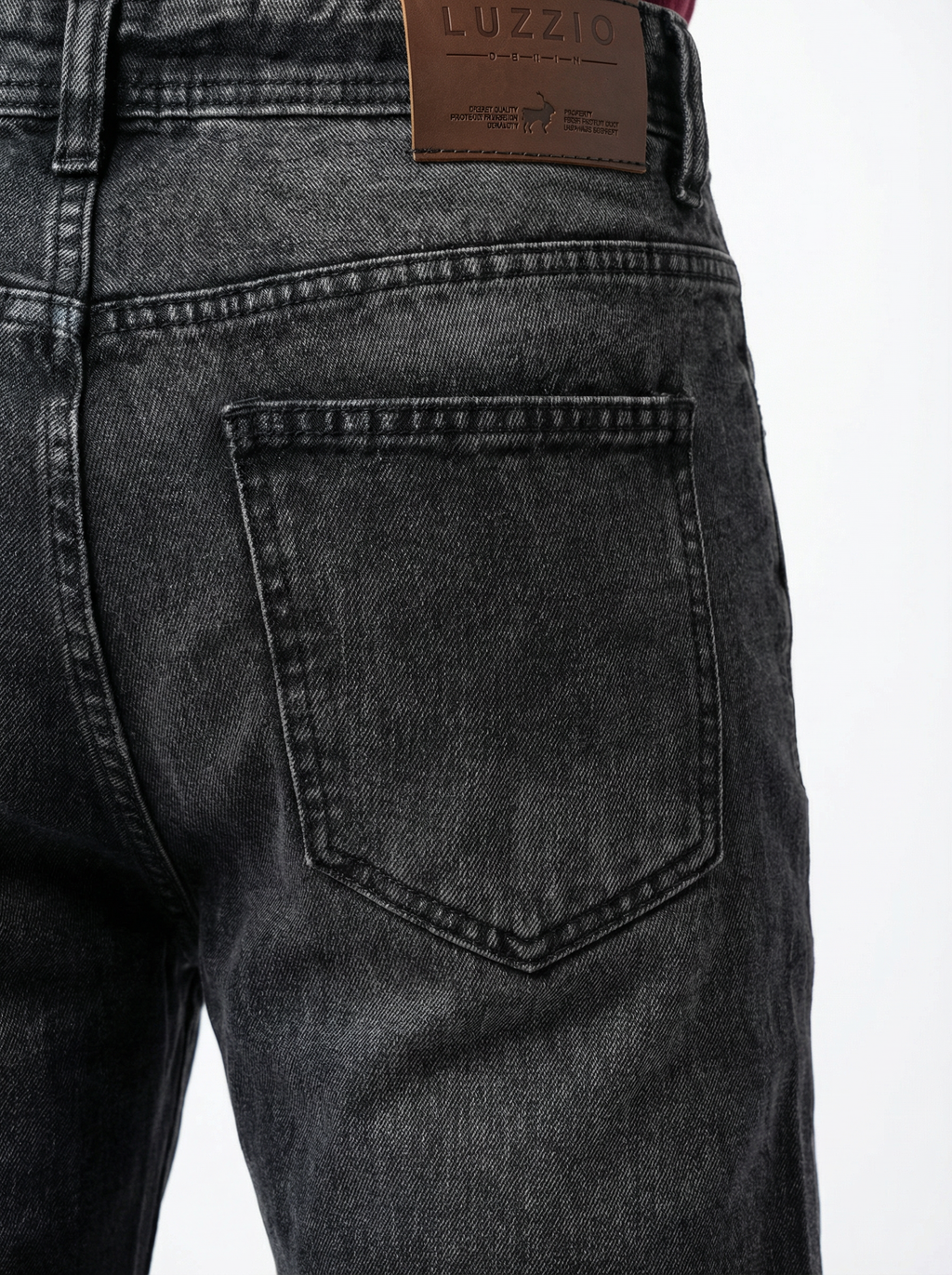 Vintage Wash Black Big Fold Denim