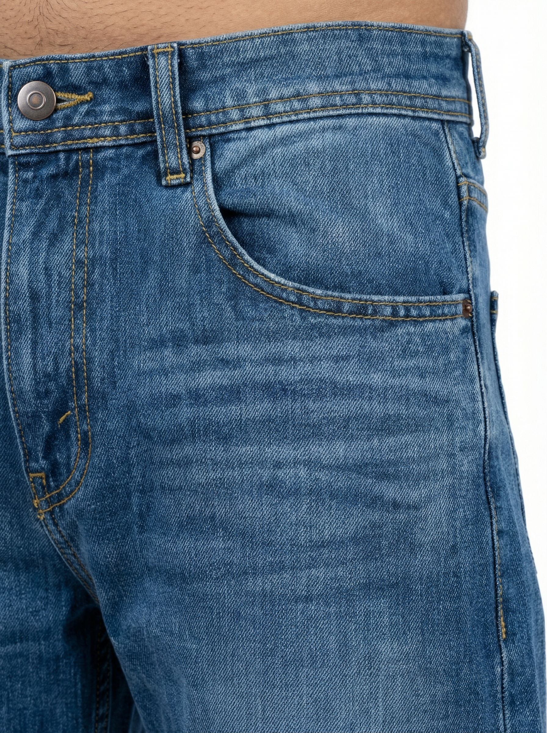 Vintage Wash Blue Big Fold Denim