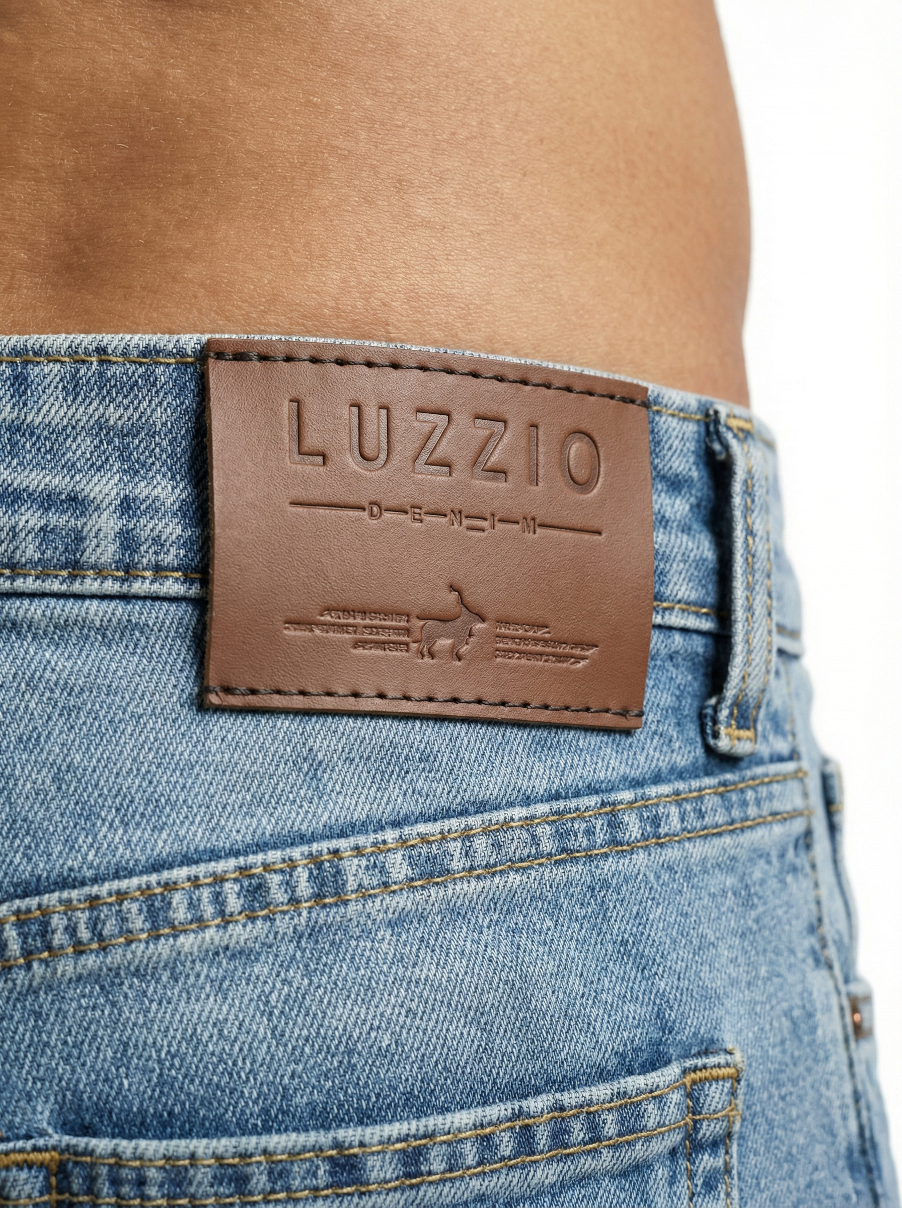 Vintage Wash Light Blue Big Fold Denim