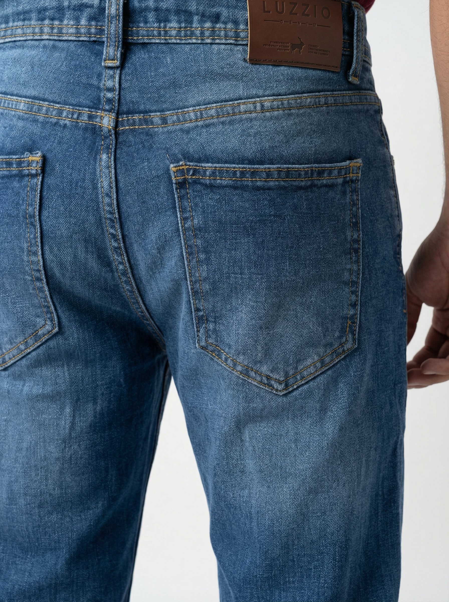 Vintage Wash Blue Big Fold Denim