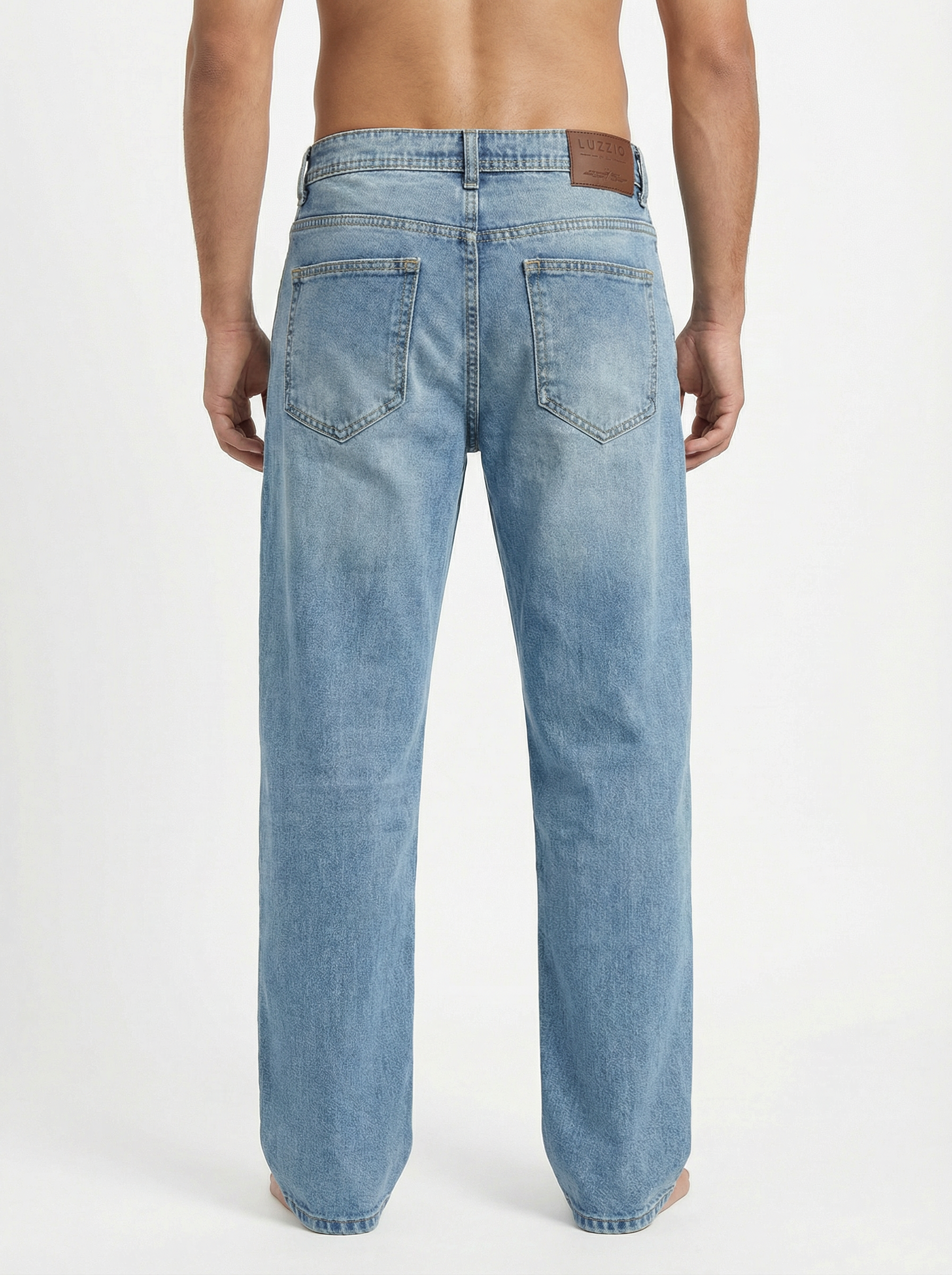 Vintage Wash Light Blue Big Fold Denim