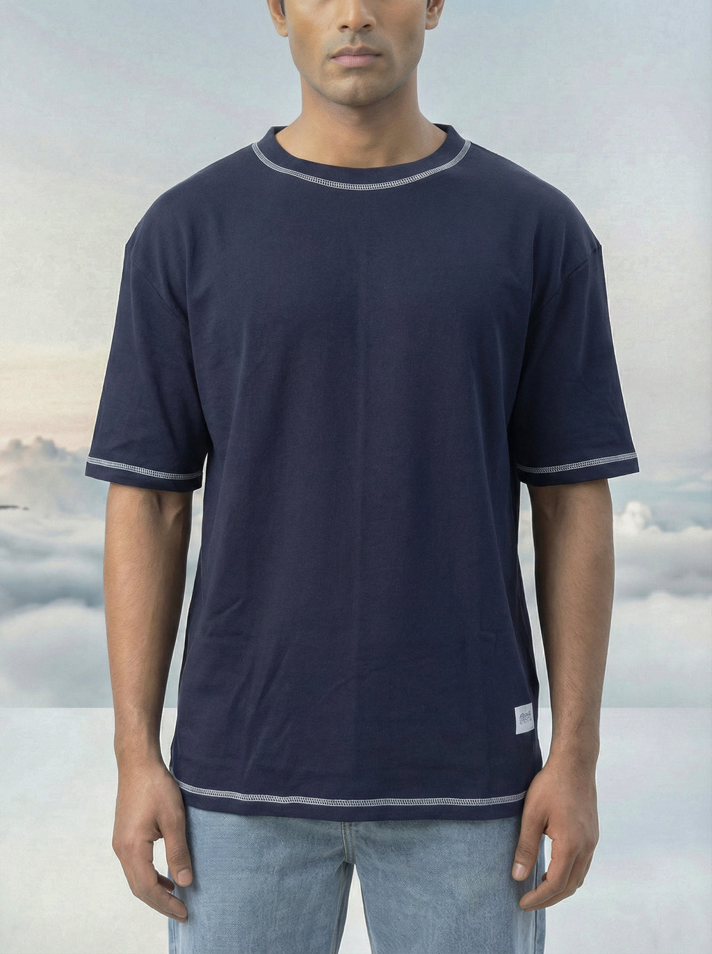 Baseline Oversize Tee Carbon Blue